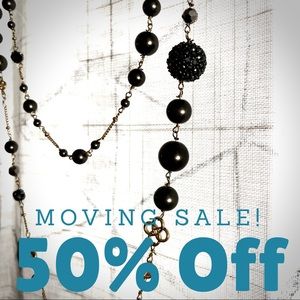 Stella & Dot layered black pearl opera necklace